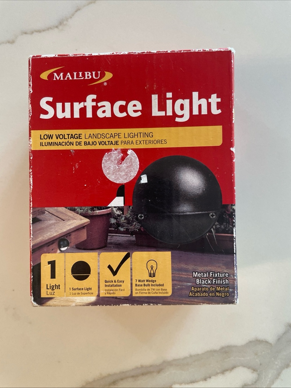 Malibu Surface Light - Black Outdoor Wall Fixture